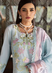 Saira Shakira Bloom Unstitched Lawn 3Pc Suit SS-25-04B LOTUS REVERIE