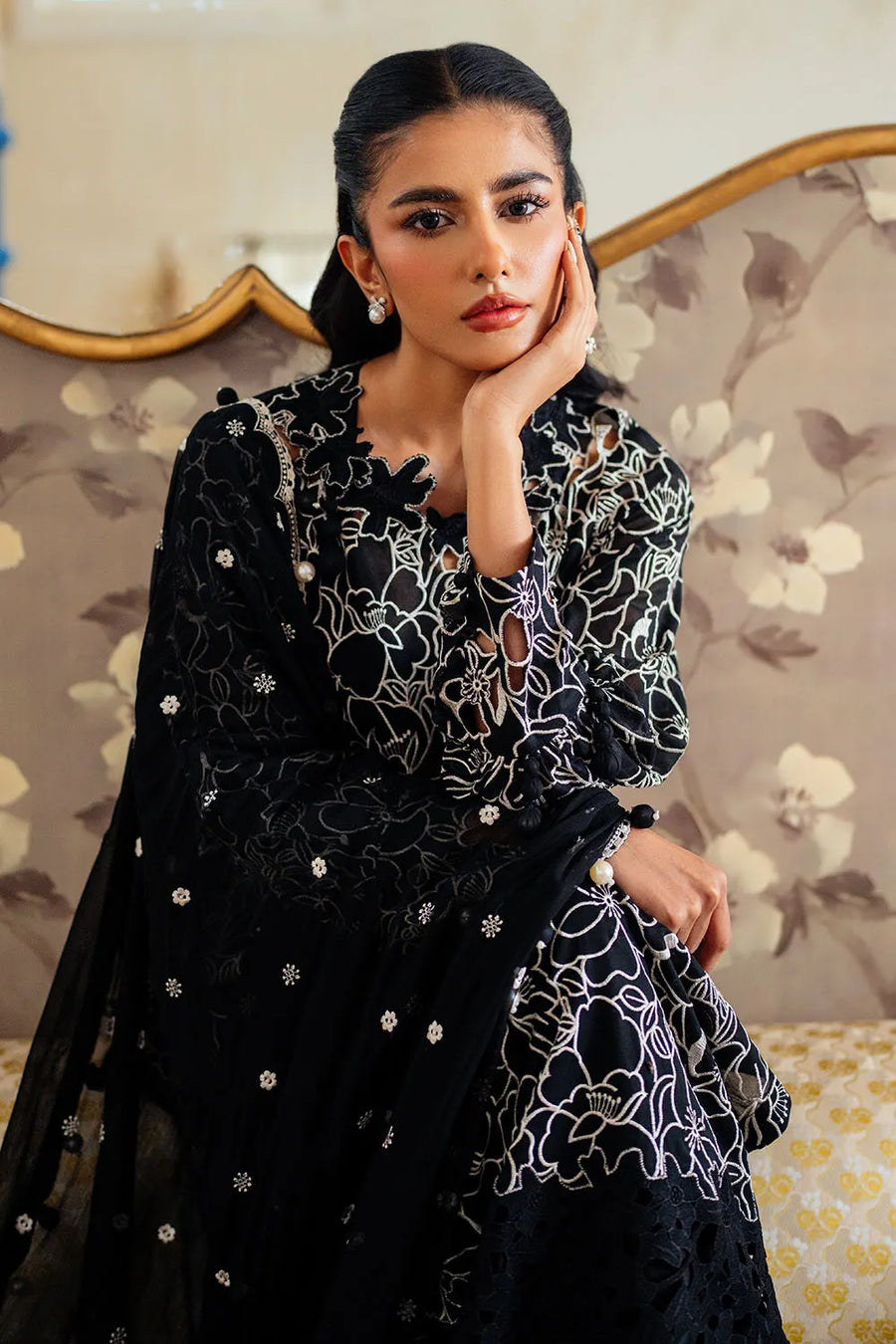 Gul Ahmed Premium Luxury Unstitched Embroidered Swiss 3Pc Suit LSV-52002
