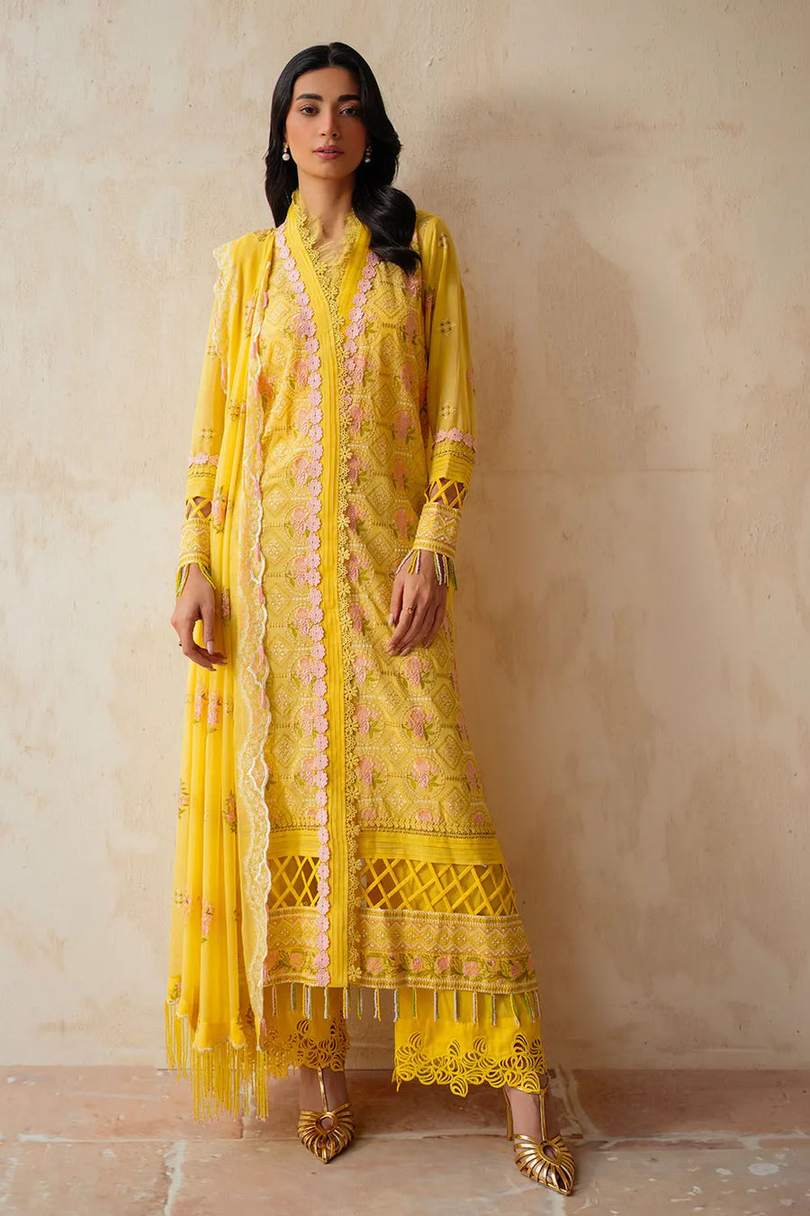 Gul Ahmed Premium Luxury Unstitched Embroidered Swiss 3Pc Suit LSV-52010