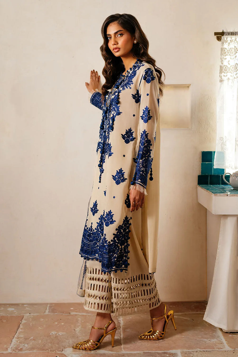 Gul Ahmed Premium Luxury Unstitched Embroidered Swiss 3Pc Suit LSV-52020