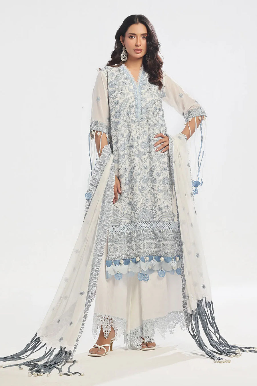 Gul Ahmed Premium Luxury Unstitched Embroidered Swiss 3Pc Suit LSV-52024