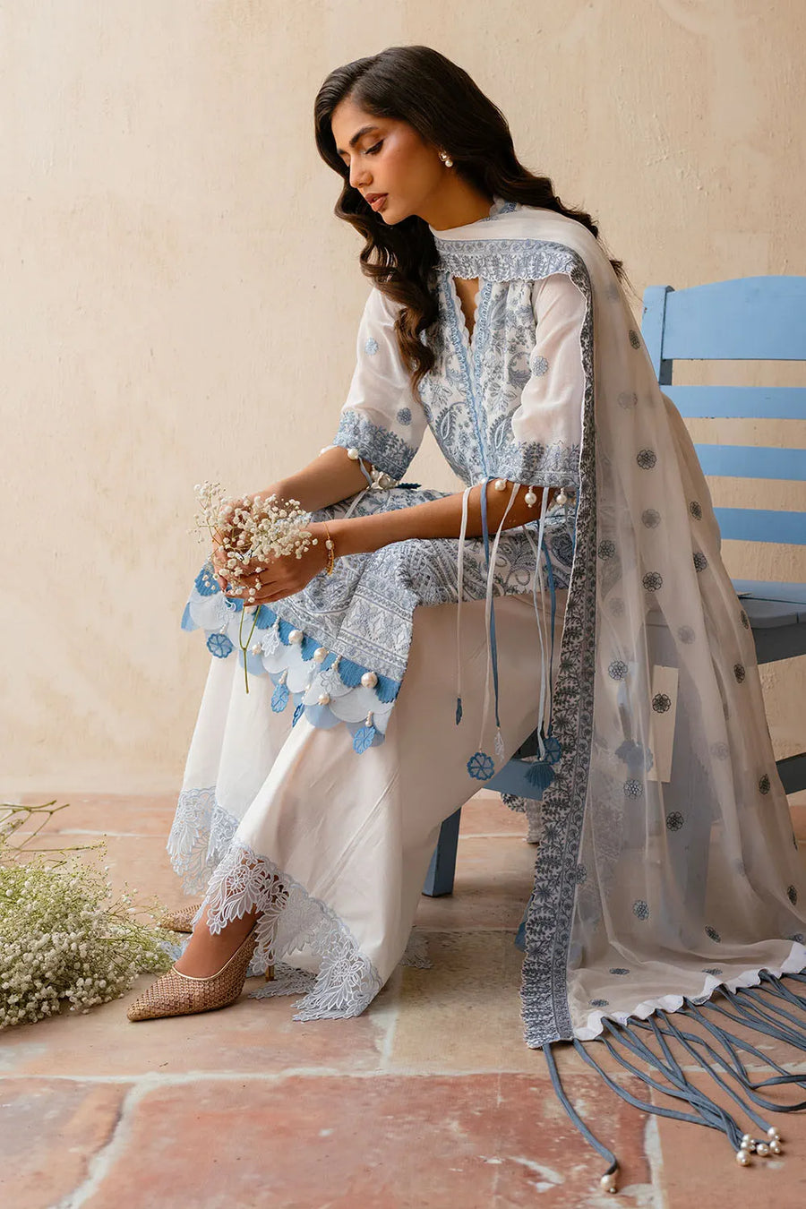 Gul Ahmed Premium Luxury Unstitched Embroidered Swiss 3Pc Suit LSV-52024