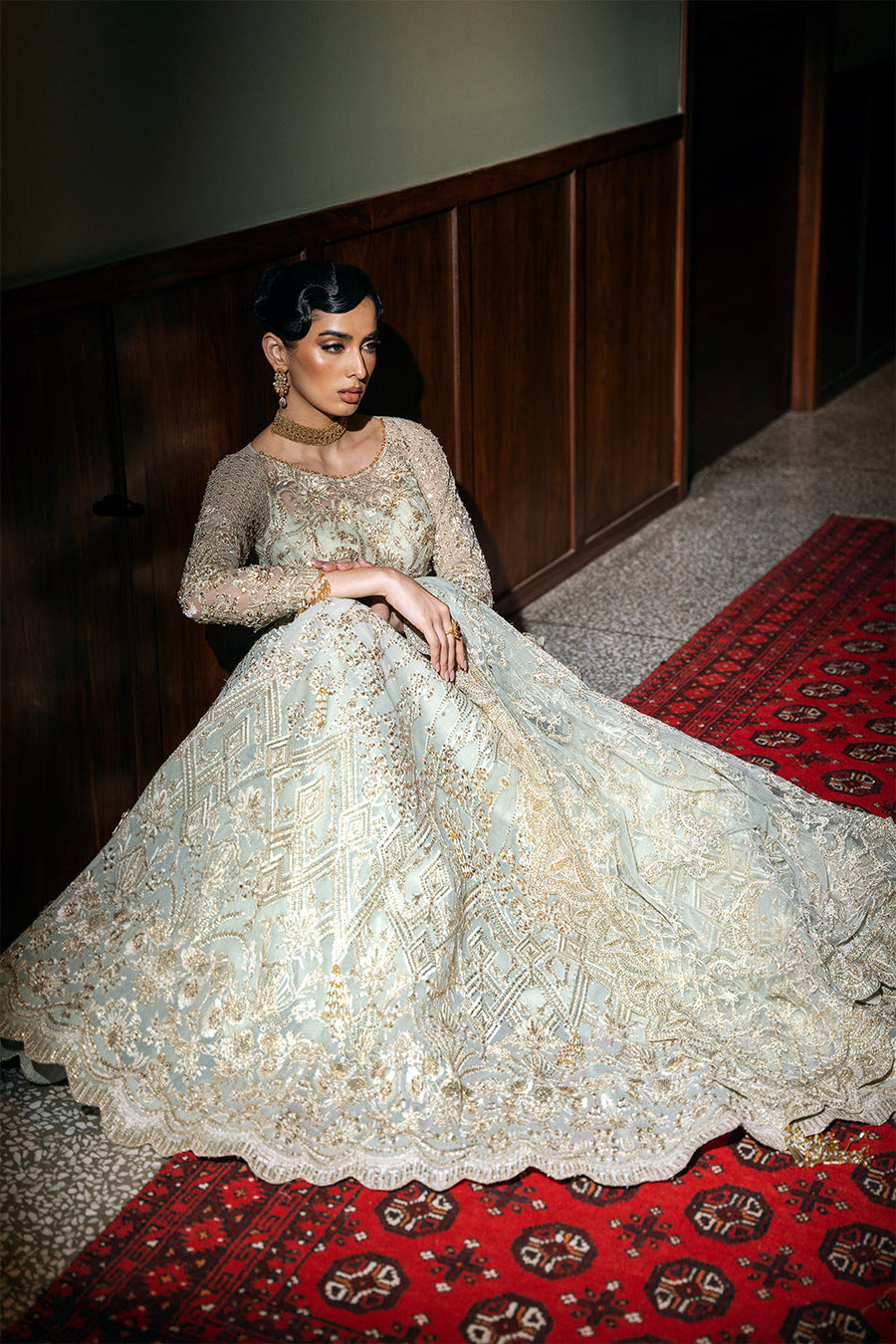 Saira Rizwan Festive Unstitched Embroidered Net 3Pc Suit D-02 LUCENT