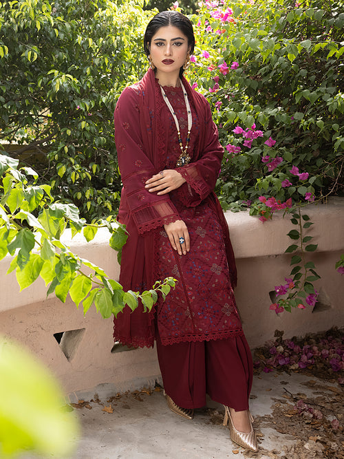 Afsaneh by Mahnur Embroidered Karandi Unstitched 3Pc Suit D-11 Lueur