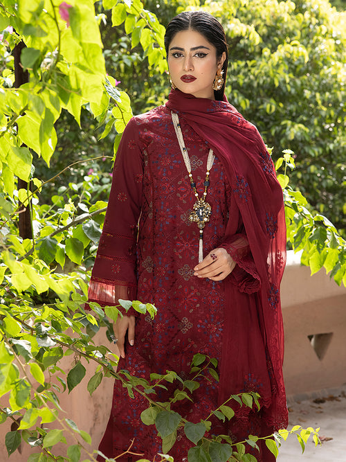 Afsaneh by Mahnur Embroidered Karandi Unstitched 3Pc Suit D-11 Lueur