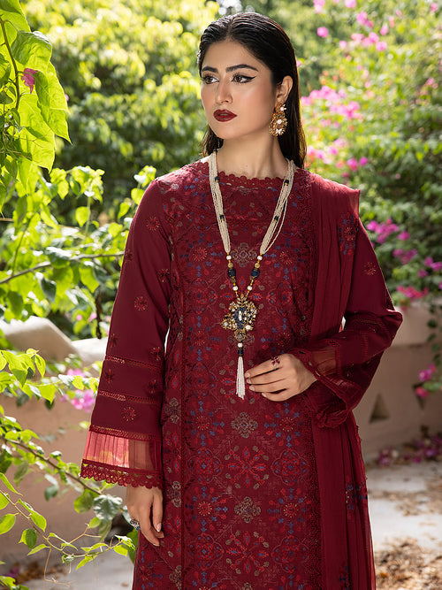 Afsaneh by Mahnur Embroidered Karandi Unstitched 3Pc Suit D-11 Lueur