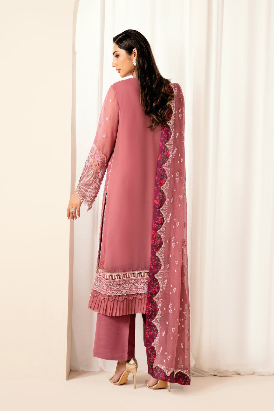 Xenia Formals Embroidered Chiffon Unstitched 3Pc Suit XF-983 LUMEN