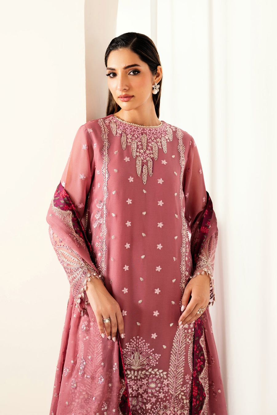 Xenia Formals Embroidered Chiffon Unstitched 3Pc Suit XF-983 LUMEN