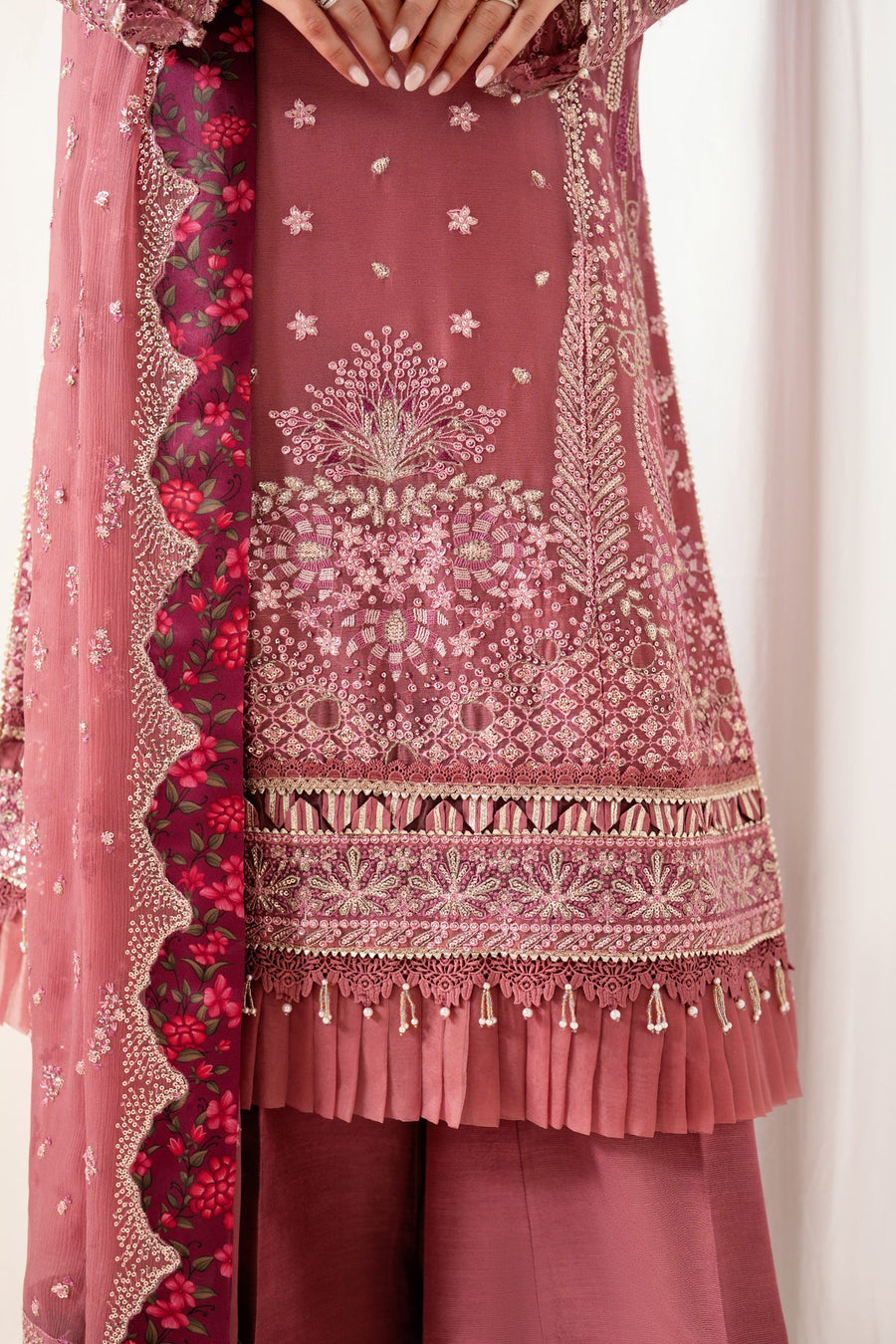 Xenia Formals Embroidered Chiffon Unstitched 3Pc Suit XF-983 LUMEN