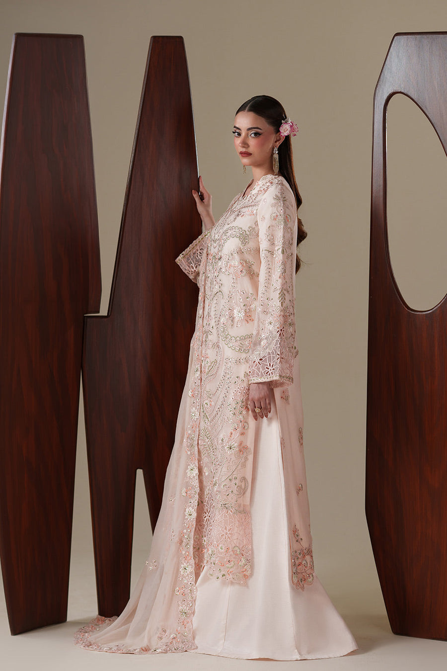 Emaan Adeel Nouvelle Embroidered Chiffon Unstitched 3Pc Suit - LUMI