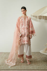 Zariya Zaira Embroidered Luxury Lawn Unstitched 3Pc Suit ZB6S103 LUNA
