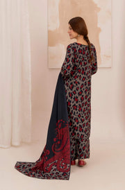 Feathers Digital Printed Dhanak Unstitched 3Pc Suit LUNARE-FT591