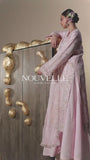 Emaan Adeel Nouvelle Embroidered Chiffon Unstitched 3Pc Suit - LUNE