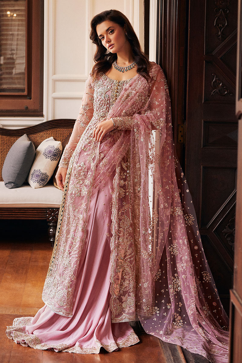 Best of Mushq Embroidered Net Unstitched 3Pc Suit BOM-04 Luster