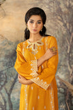 LW2-06 mustard Embroidered 2Pc - LA ROSAA