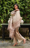 Asifa & Nabeel Pashmina Luxe Unstitched Embroidered 3Pc Suit LWC25-03 Blanc