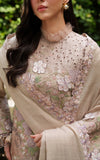 Asifa & Nabeel Pashmina Luxe Unstitched Embroidered 3Pc Suit LWC25-03 Blanc
