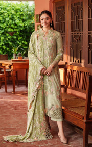 Asifa & Nabeel Pashmina Luxe Unstitched Embroidered 3Pc Suit LWC25-04 Noir