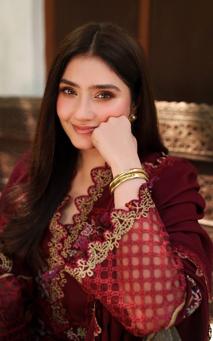 Asifa & Nabeel Pashmina Luxe Unstitched Embroidered 3Pc Suit LWC25-05 Mira