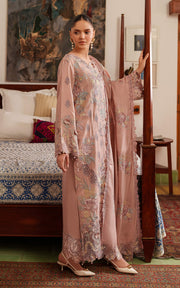 Asifa & Nabeel Pashmina Luxe Unstitched Embroidered 3Pc Suit LWC25-06 Glace