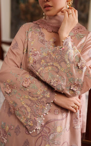 Asifa & Nabeel Pashmina Luxe Unstitched Embroidered 3Pc Suit LWC25-06 Glace