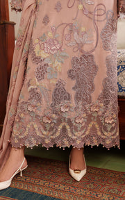 Asifa & Nabeel Pashmina Luxe Unstitched Embroidered 3Pc Suit LWC25-06 Glace