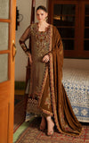 Asifa & Nabeel Pashmina Luxe Unstitched Embroidered 3Pc Suit LWC25-08 Cedar