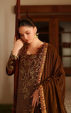 Asifa & Nabeel Pashmina Luxe Unstitched Embroidered 3Pc Suit LWC25-08 Cedar
