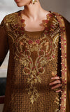 Asifa & Nabeel Pashmina Luxe Unstitched Embroidered 3Pc Suit LWC25-08 Cedar
