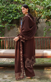Asifa & Nabeel Pashmina Luxe Unstitched Embroidered 3Pc Suit LWC25-10 Aima