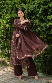 Asifa & Nabeel Pashmina Luxe Unstitched Embroidered 3Pc Suit LWC25-10 Aima