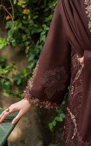 Asifa & Nabeel Pashmina Luxe Unstitched Embroidered 3Pc Suit LWC25-10 Aima