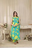 Feathers Threads of Poetry Unstitched Lawn 3Pc Suit Lagoon Lullaby-FT765