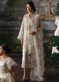 Afrozeh La Fuchsia Embroidered Organza Unstitched 3Pc Suit - Laira