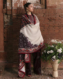 Jugnu Lahore Womenswear Embroidered Khaddar Unstitched 3Pc Suit - LALEH