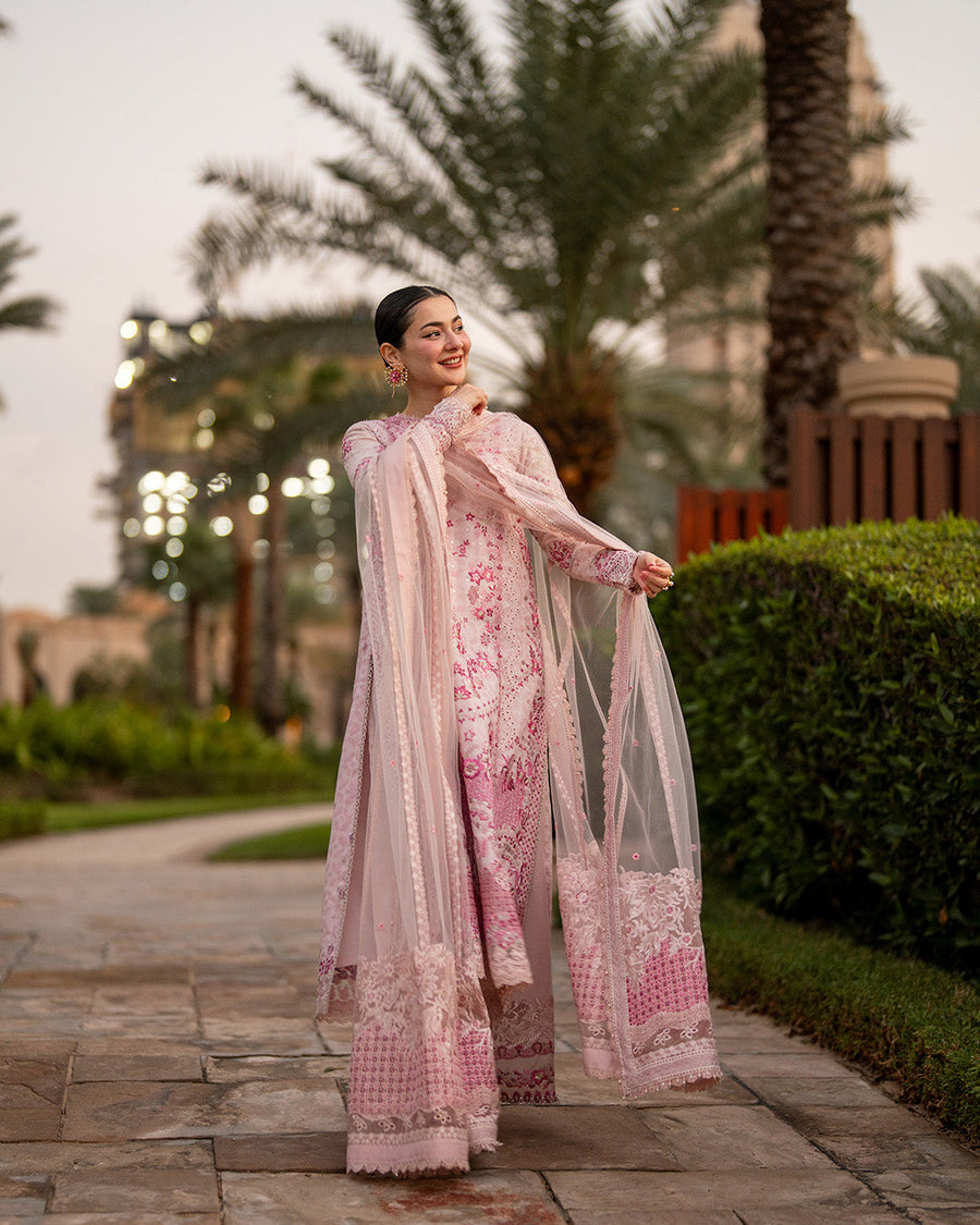 Faiza Saqlain AYA Embroidered Luxury Lawn Unstitched 3Pc Suit - LAMIJA
