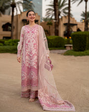 Faiza Saqlain AYA Embroidered Luxury Lawn Unstitched 3Pc Suit - LAMIJA
