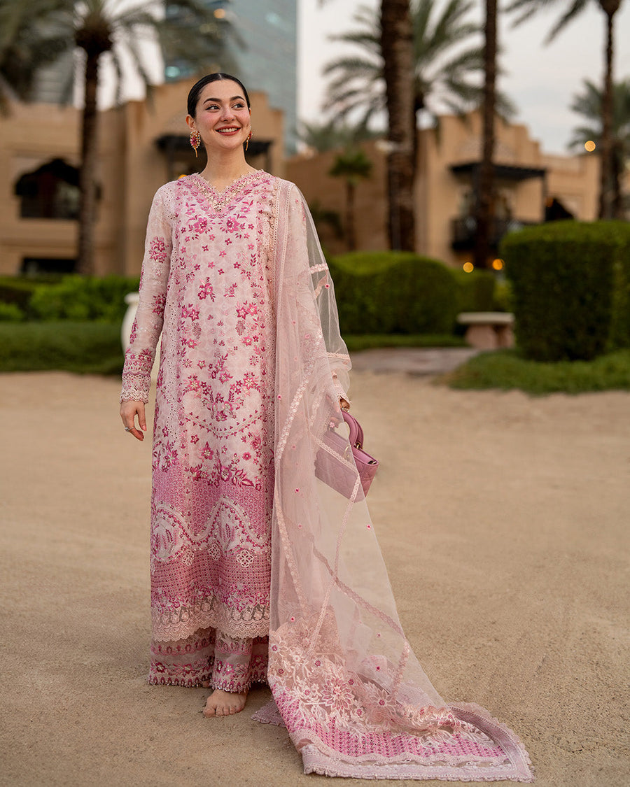 Faiza Saqlain AYA Embroidered Luxury Lawn Unstitched 3Pc Suit - LAMIJA