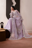 Emaan Adeel Starlit Jewels Unstitched Organza 3Pc Suit - Lapis