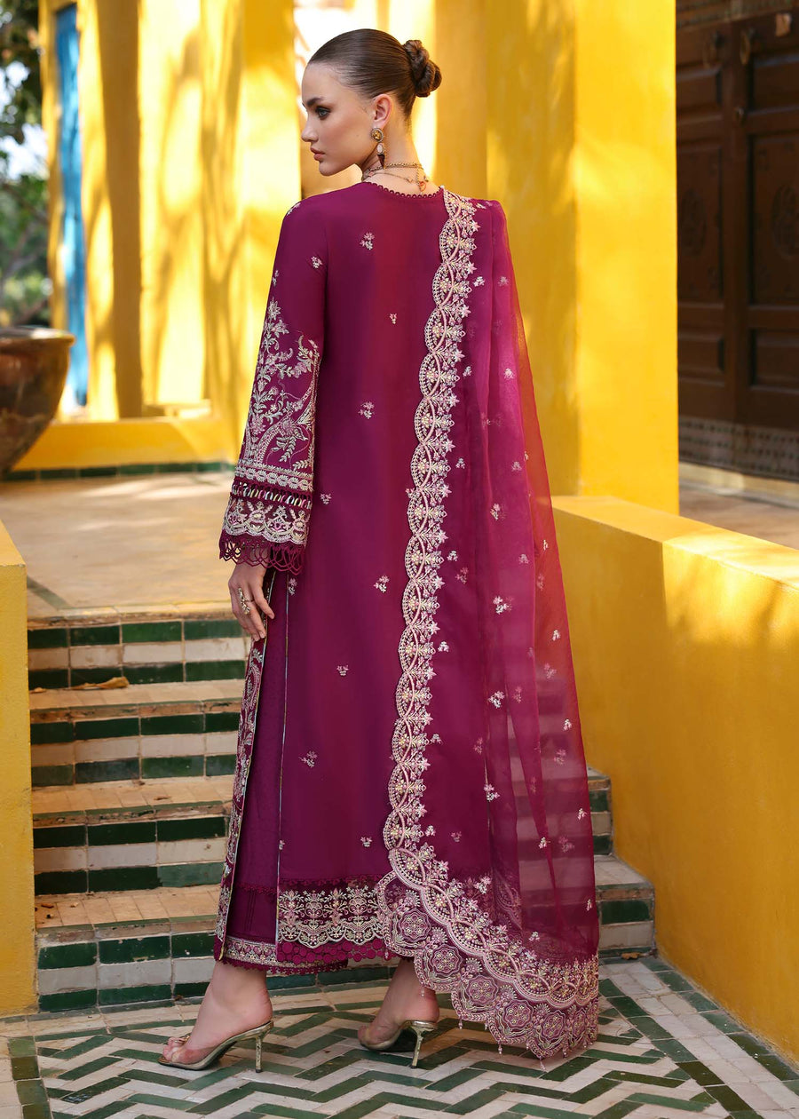 Kanwal Malik Elysia Embroidered Lawn Unstitched 3Pc Suit - LAVENA