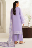 Farasha Summer Weaves Embroidered Lawn Unstitched 3Pc Suit - Lavender Peral