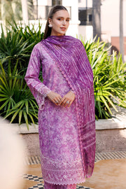 Farasha Summer Essentials Embroidered Lawn Unstitched 3Pc Suit - Lavender Rush