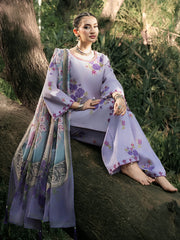 HemStitch The Garden Embroidered Lawn Unstitched 3Pc Suit - Lavender