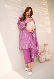Humdum La vie Printed Khaddar Unstitched 3Pc Suit D-06