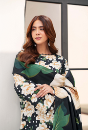 Humdum La vie Printed Khaddar Unstitched 3Pc Suit D-09