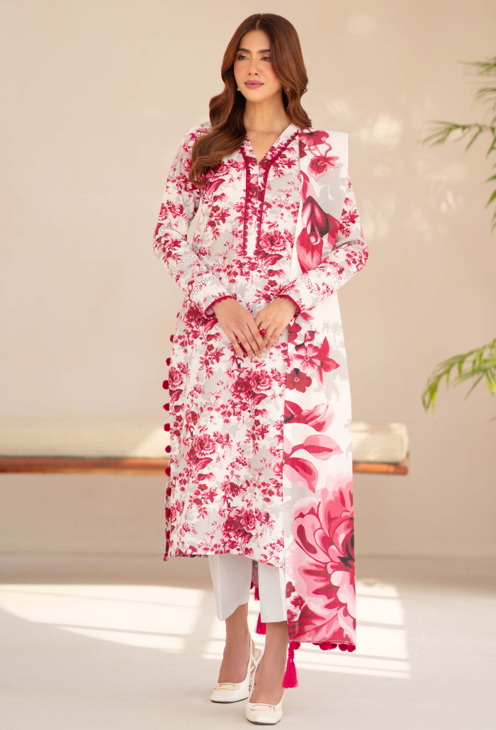 Humdum La vie Printed Khaddar Unstitched 3Pc Suit D-10
