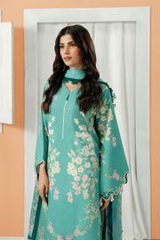 Zarposh Sundaze Embroidered Luxury Lawn Unstitched 3Pc Suit - LAZULI