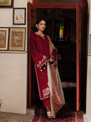 Still by Yards Embroidered Italian Woolen Unstitched 3Pc Suit D-01 Legacy