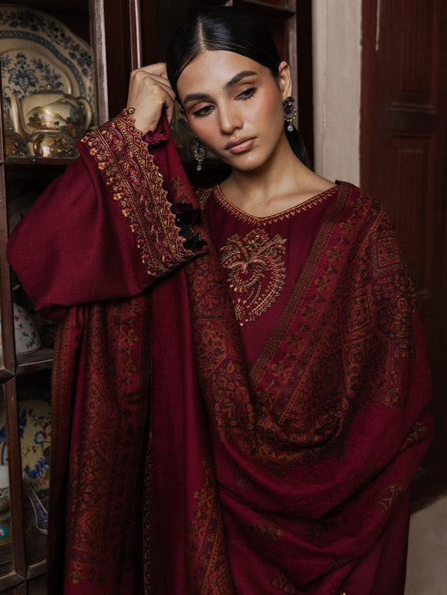 Still by Yards Embroidered Italian Woolen Unstitched 3Pc Suit D-01 Legacy