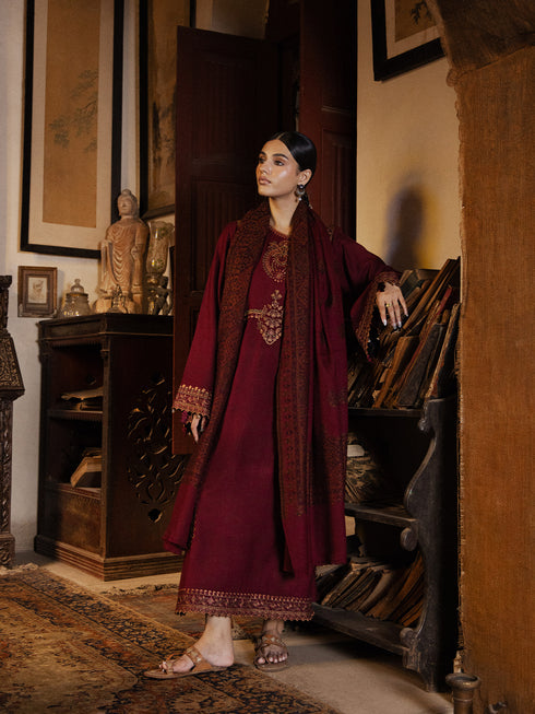 Still by Yards Embroidered Italian Woolen Unstitched 3Pc Suit D-01 Legacy